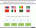 Longest Borders | Order Quiz
