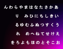 Japanese Hiragana Alphabet
