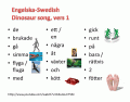 Engelska-Swedish: Dinosaur song, vers 1