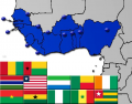 West Africa by Flag, Capital and Country