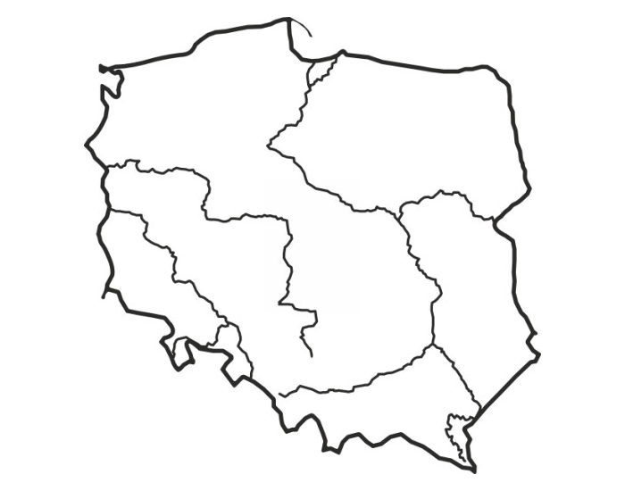 mapa polski - najważniejsze miasta part 1 Quiz