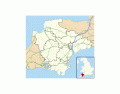 Main Settlements of the County of Devon, England