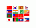 Nekoliko azijskih zastava