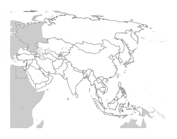 Azijos šalių politinis žemėlapis Quiz