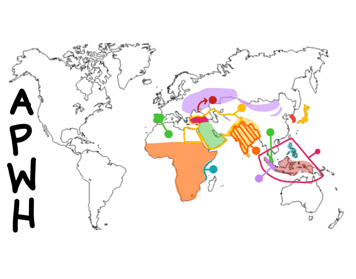 APWH Practice Map- Land Areas and Cities Quiz
