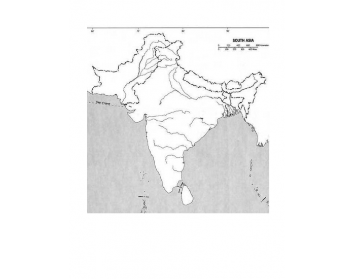 Chap 27 Indian Subcontinent Political Map — Printable Worksheet
