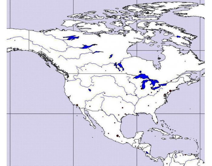 Slepá mapa Severní Ameriky Quiz