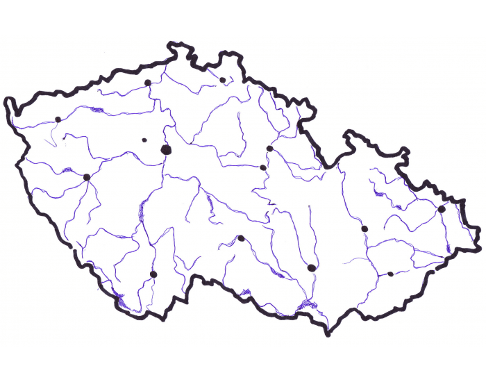 Slepá mapa ČR - fyzická geografie (povrch,vodstvo) Quiz