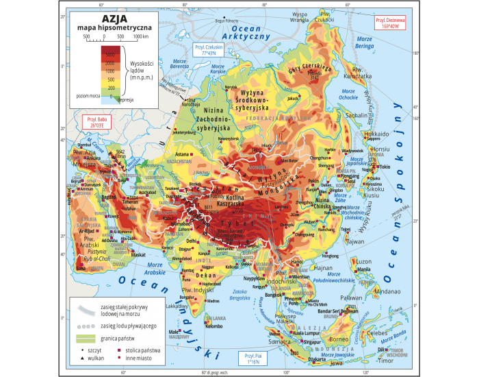 Sprawdzian Wiadomosci O Azji Klasa 8 Planeta Nowa Rekordy Geograficzne Azji-Klasa 8 Quiz