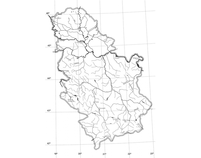 Контурная карта сербии