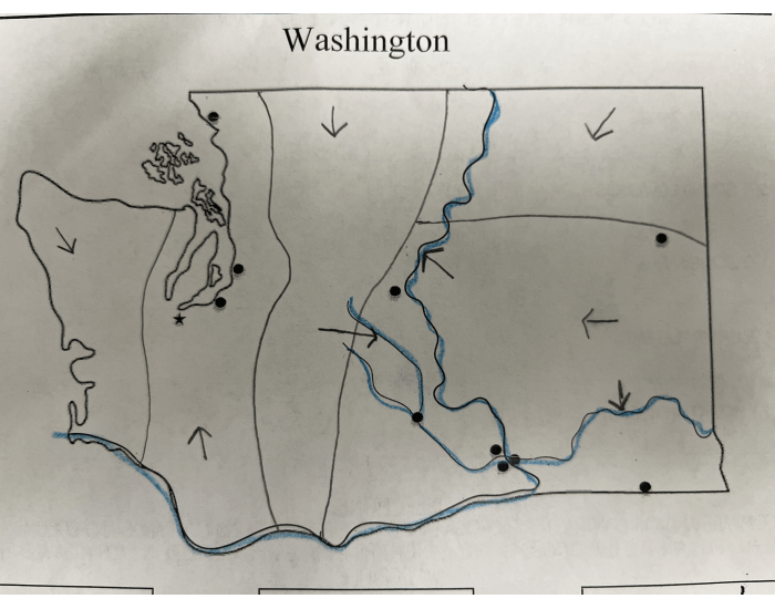 Washington State Regions, Rivers, and Cities Quiz
