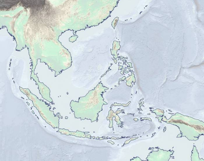 Kagu-Aasia looduskaart Quiz