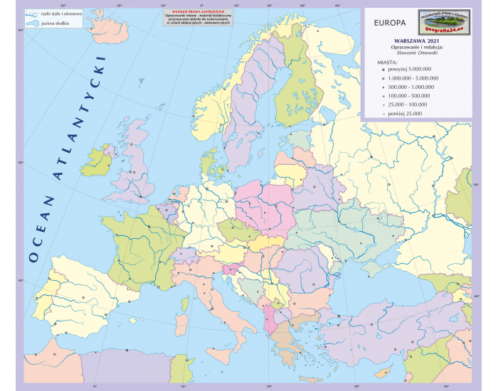 Europa państwa + stolice + wybrane miasta Quiz