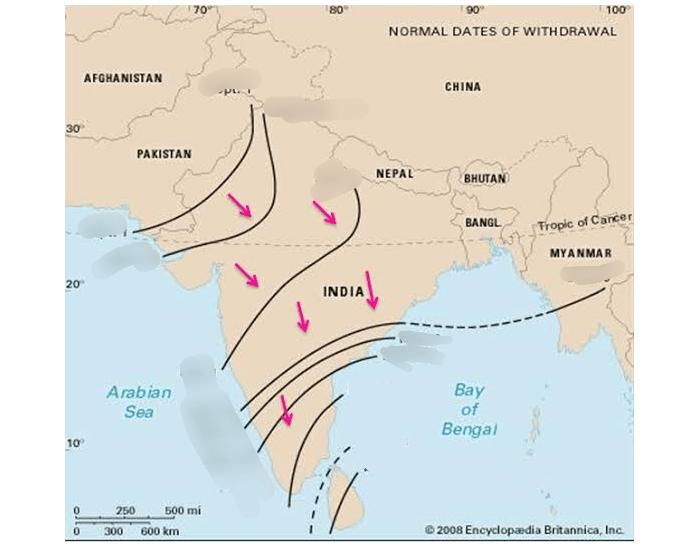 Retreating monsoon Quiz