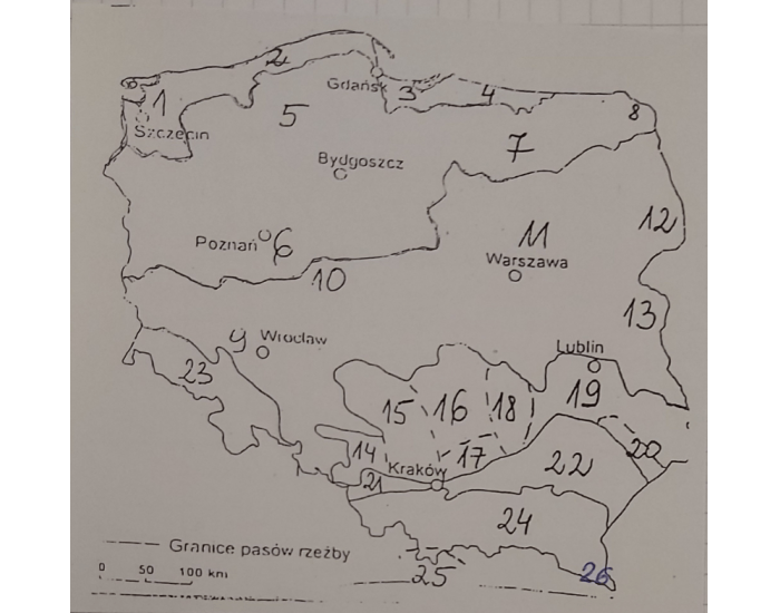 Sprawdzian Wiadomosci Wyzyny Polskie Gimnazjum Pobrzeża, niziny, pojezierza, wyżyny i pasma G. — Printable Worksheet