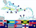 West Caribbean by Flag, Capital and Country