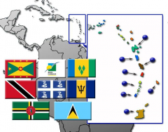 Caribbean Windward Islands by Flag, Capital and Country