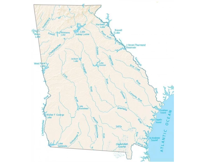 Georgia rivers map quiz