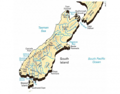 Rivers of Sounth Island , New Zealand