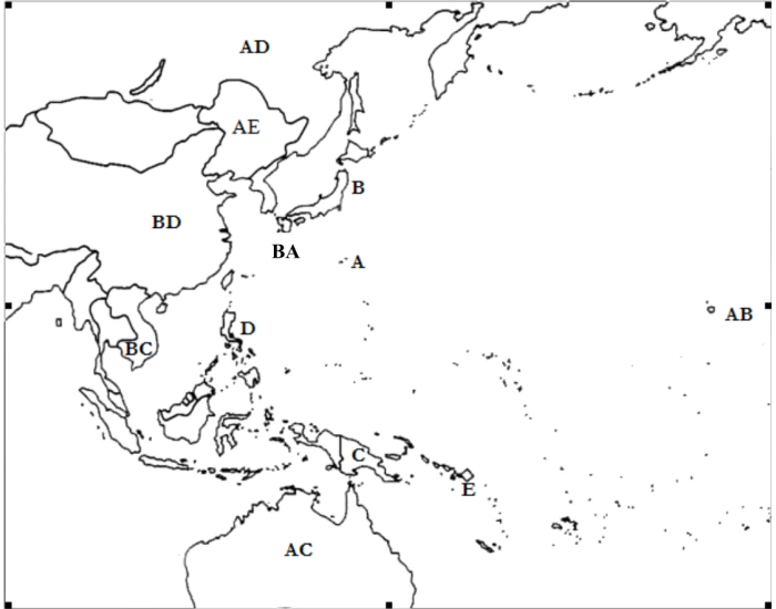 Pacific Map Printable Worksheet