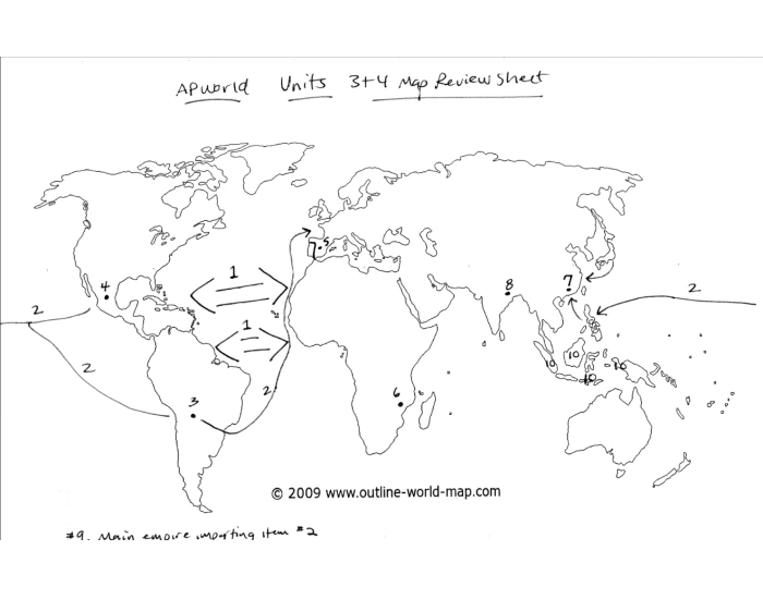 AP World (map 2) Chapter 3-4 Quiz