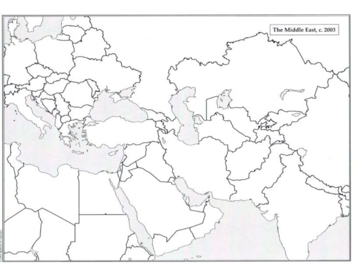 7th Grade map of Ancient Physical features Quiz