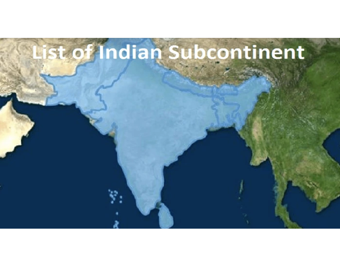 Indian Subcontinent Map Quiz — Printable Worksheet