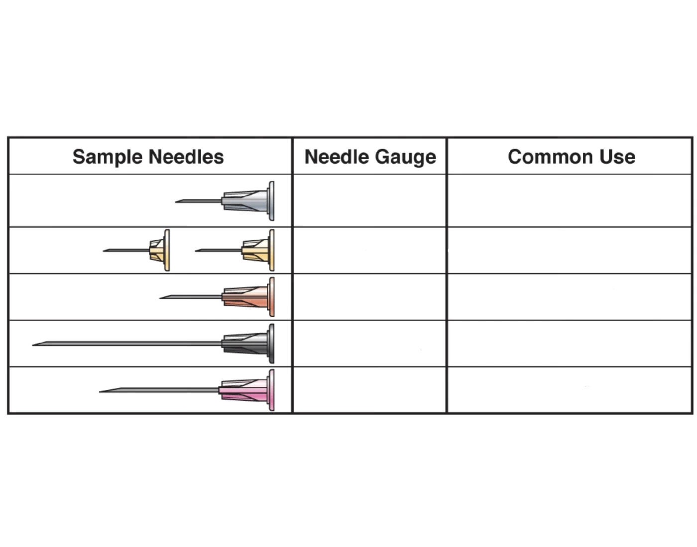 Needle Gauge Quiz
