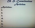 Articles of the US Constitution