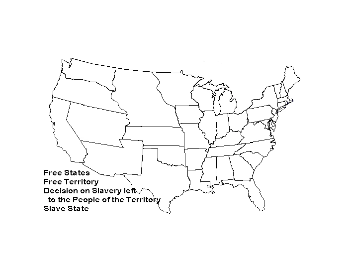 1854 United States Map Quiz