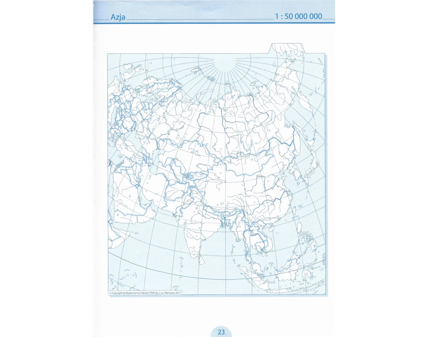 Geografia fizyczna Azji Część 1 — Printable Worksheet
