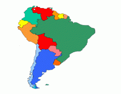 Los paises de America del Sur.