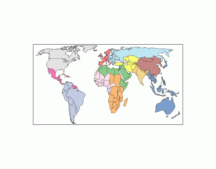 World Political Map — Printable Worksheet