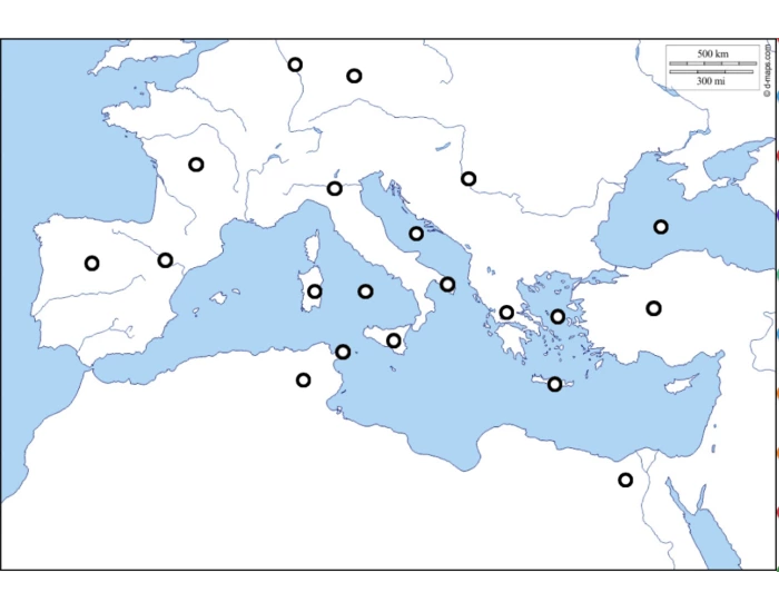 Basic Roman Geography (With Rivers and Seas) Quiz