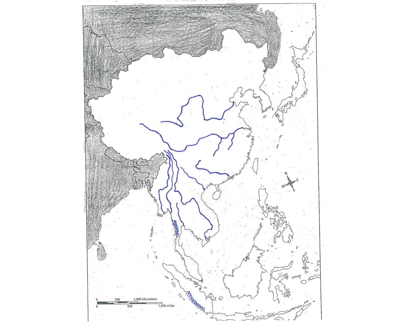East And Southeast Asia Physical Map Quiz East and southeast asia physical map quiz