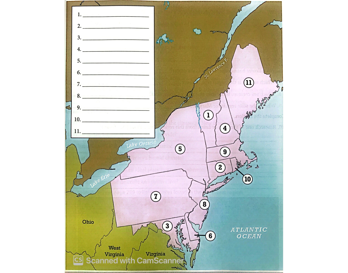 Northeastern States Quiz