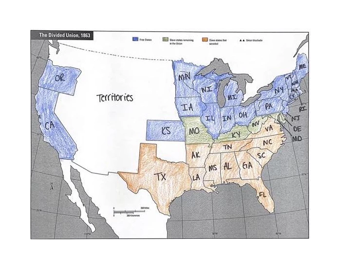 The Divided Union, 1863 Quiz