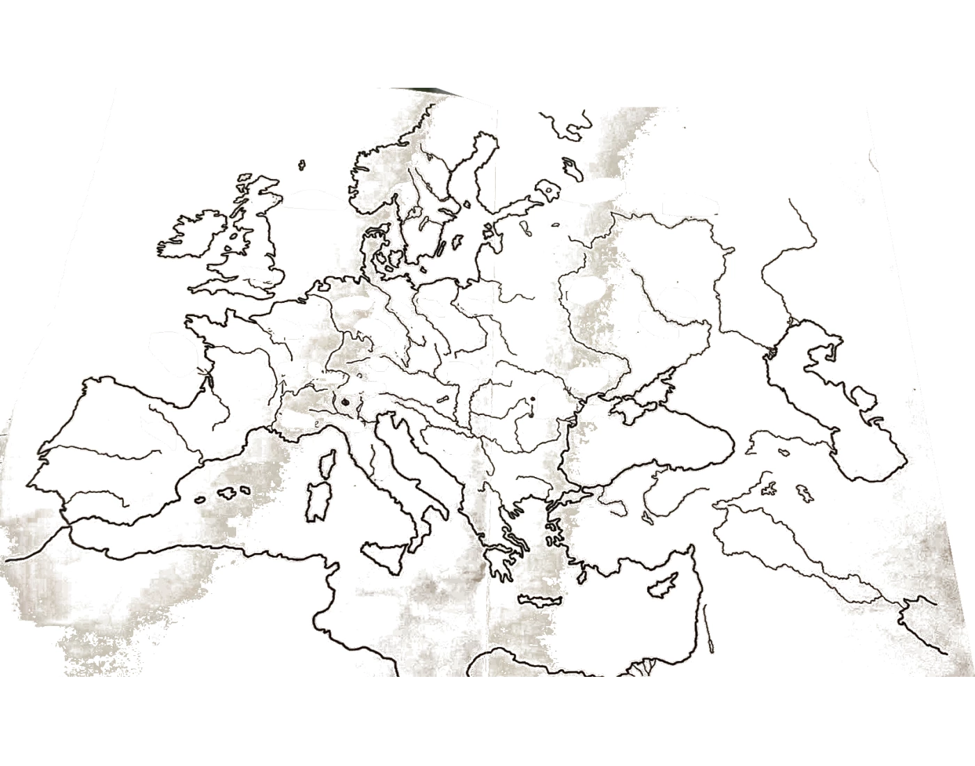 Európa Természetföldrajzi Helyei 1 — Printable Worksheet