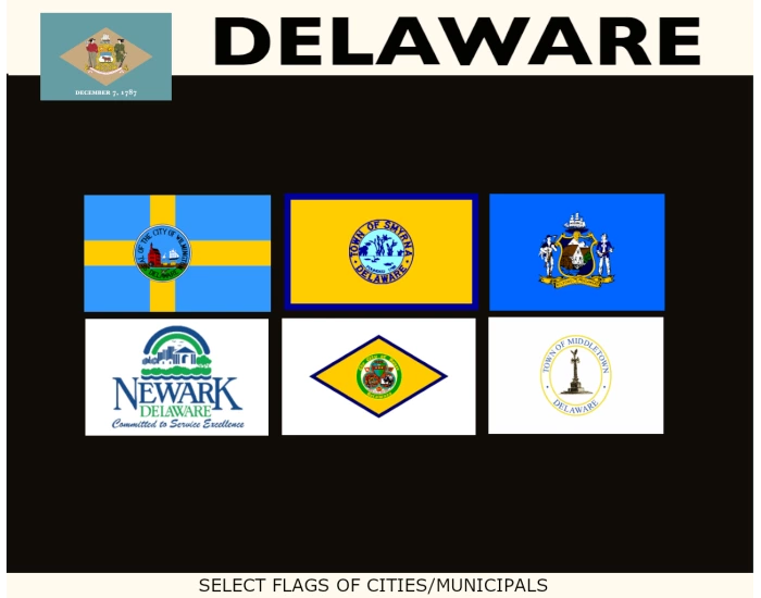 Delaware Flag Math Delaware Cities' Flags Quiz