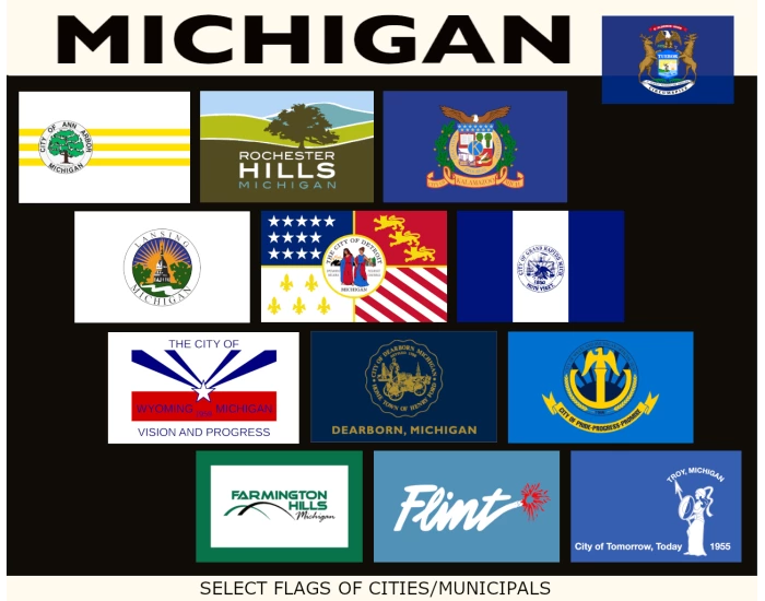Cities Flags Michigan Cities' Flags Quiz