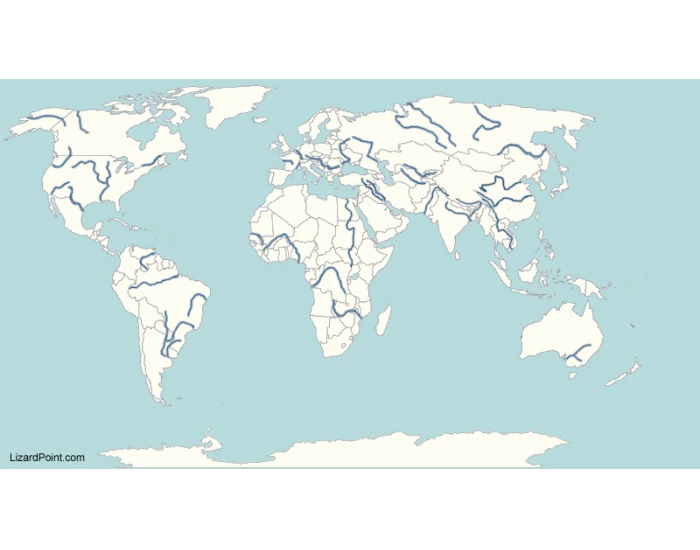 APWH Map 2: Major Bodies of Water Part 2 — Printable Worksheet