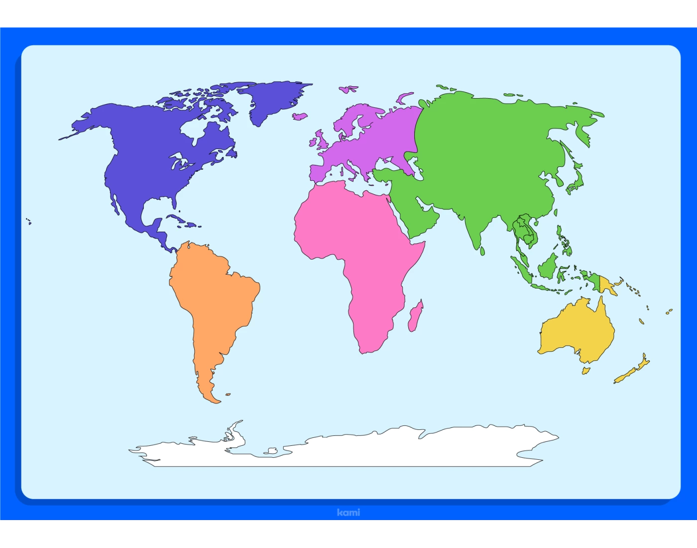 Continent Game Continents and Oceans Quiz