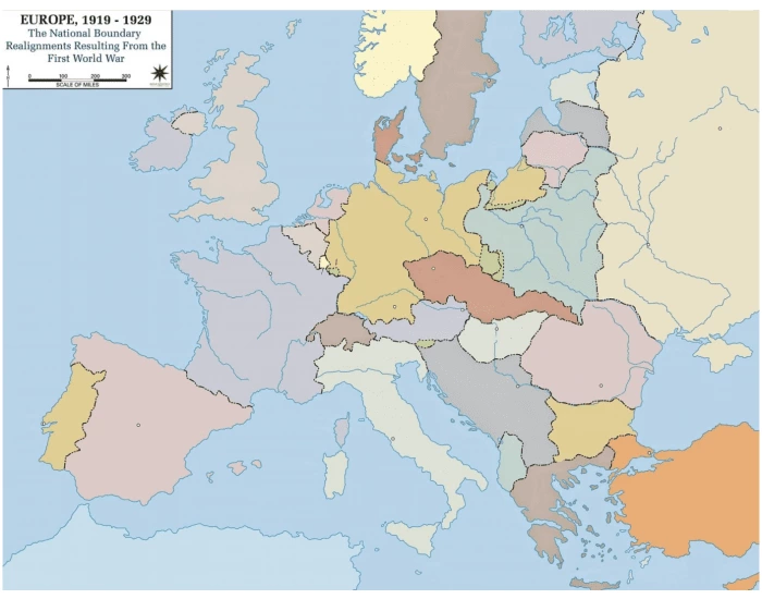 JS Class Quiz 1922 Europe Map