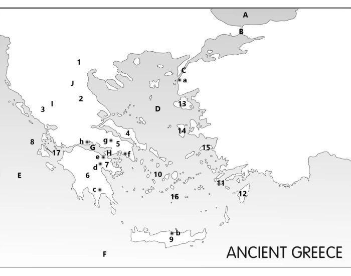 HTY 398 Ancient Greece Map Quiz