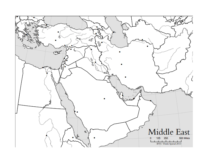 Middle east map Quiz