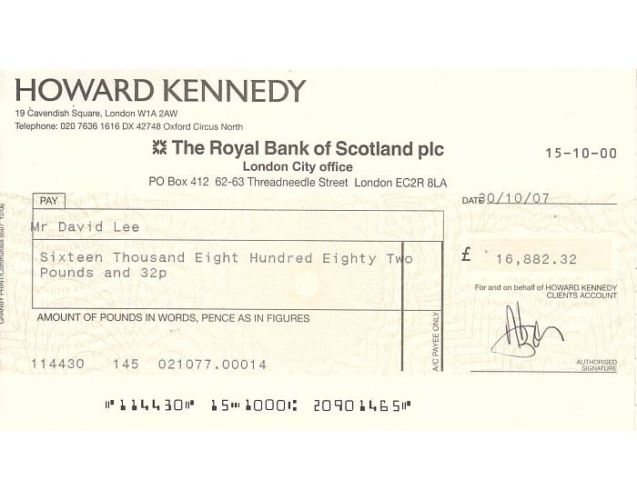 Parts of a Cheque — Printable Worksheet