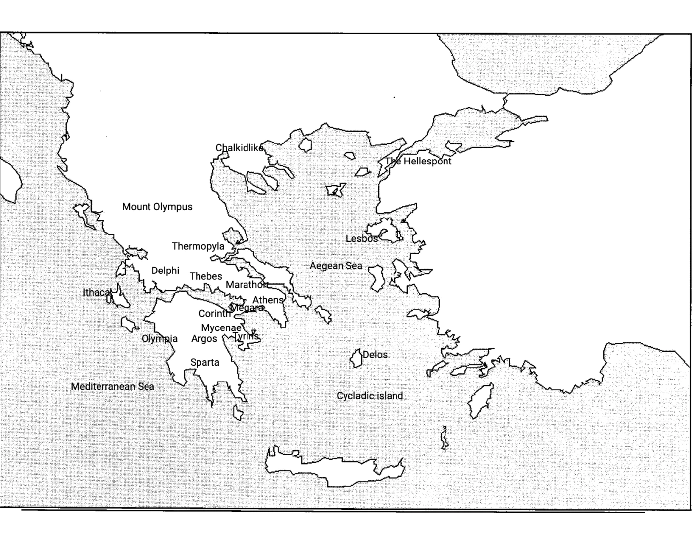 Ancient Greece Map Quiz
