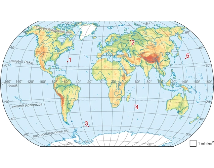 Określ współrzędne geograficzne Quiz