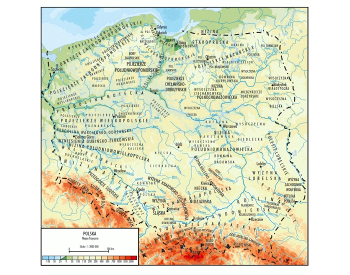 Polska Niziny Wyżyny Góry Mapa niziny i wyżyny polska Quiz