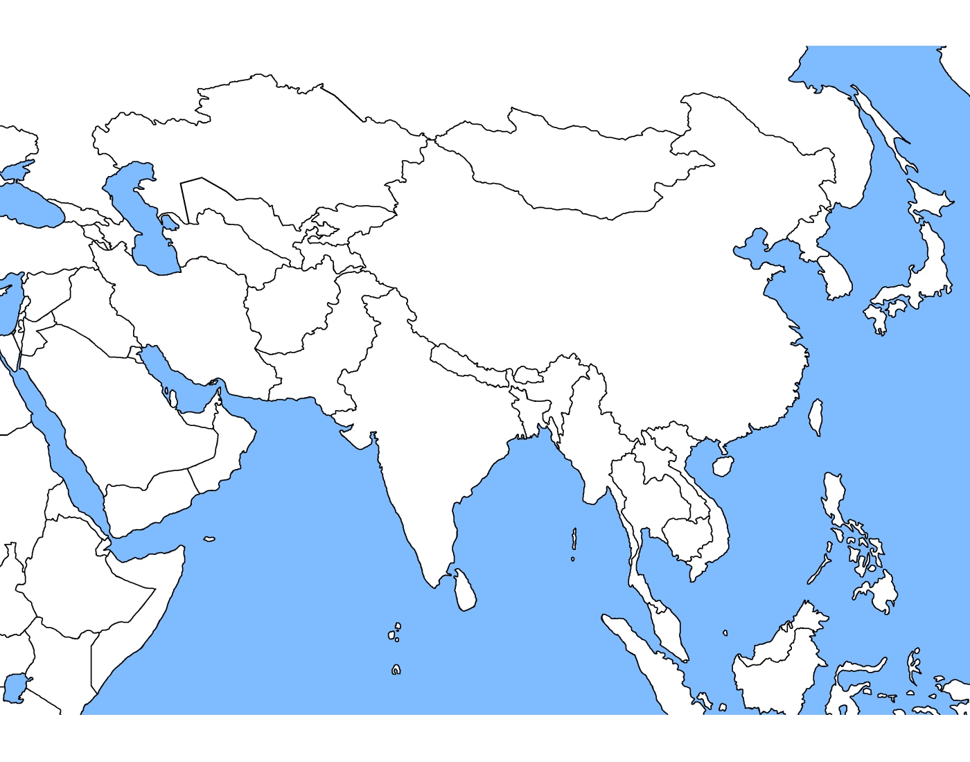 World Civ map Asia Quiz